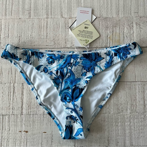 Red Carter Blue Floral Cheeky Bikini Swimsuit Bottoms size XS‎ NWT